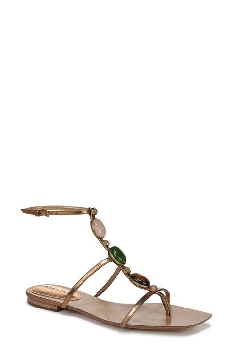 Alba Embellished Ankle Strap Sandal (Women)