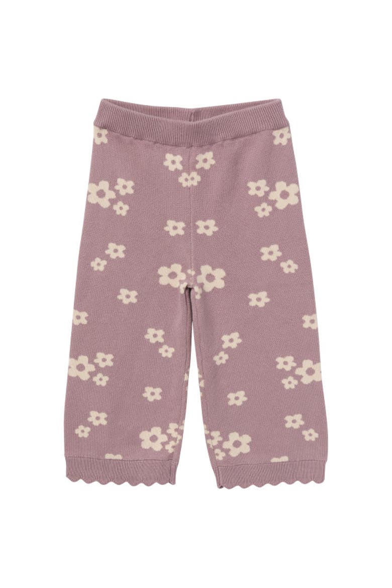 Scalloped Sweater & Pant Set, Alternate, color, Medium Lilac