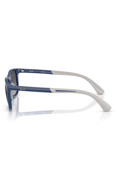 Shop Ray Ban Ray-ban Kids' 47mm Gradient Square Sunglasses In Blue/rubber Grey