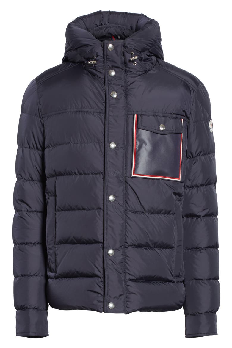 Prevot Giubbotto Front Pocket Down Jacket, Alternate, color, NAVY