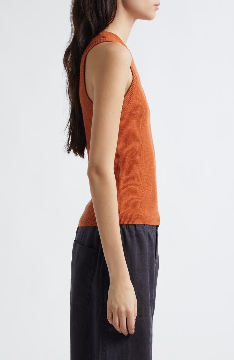 Vince Rib Cashmere & Silk Tank, Alternate, color, Dark Dusk Ember