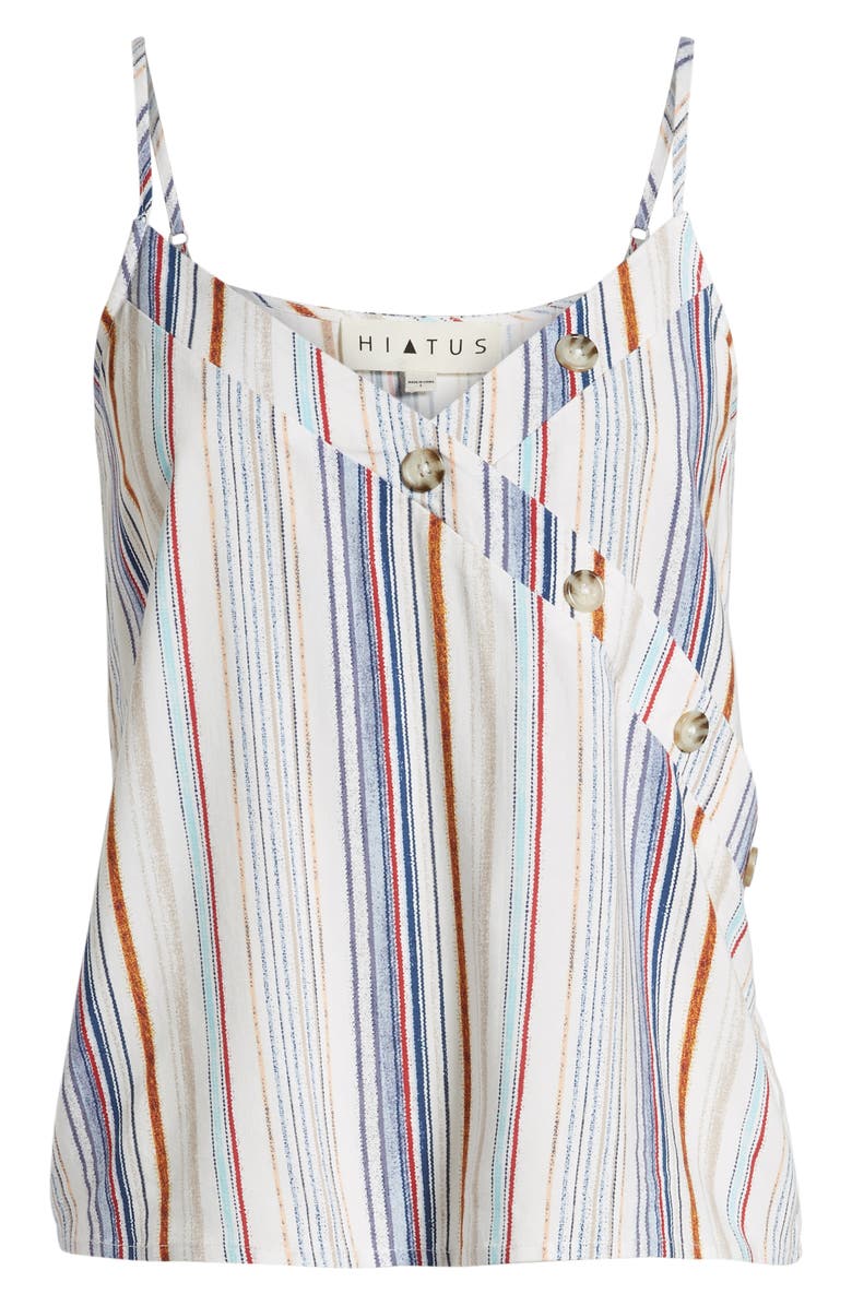 Hiatus Stripe Button Neck Tank, Alternate, color, 