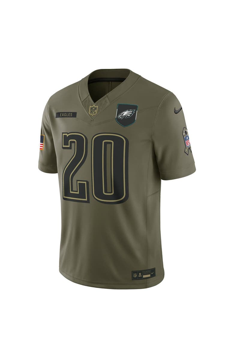 Nike Men's Nike Brian Dawkins Olive Philadelphia Eagles 2025 Salute to Service Retired Limited Jersey, Alternate, color, Olive