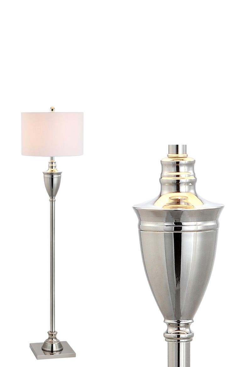 Othello 62" Metal LED Floor Lamp, Polished Nickel, Main, color, Polished Nickel