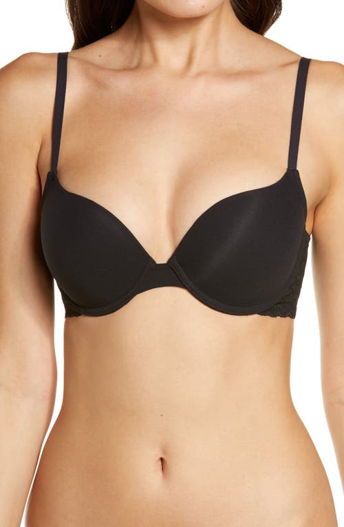Natori Sheer Glamour Push-Up Underwire Bra in Black at Nordstrom, Size 34Ddd