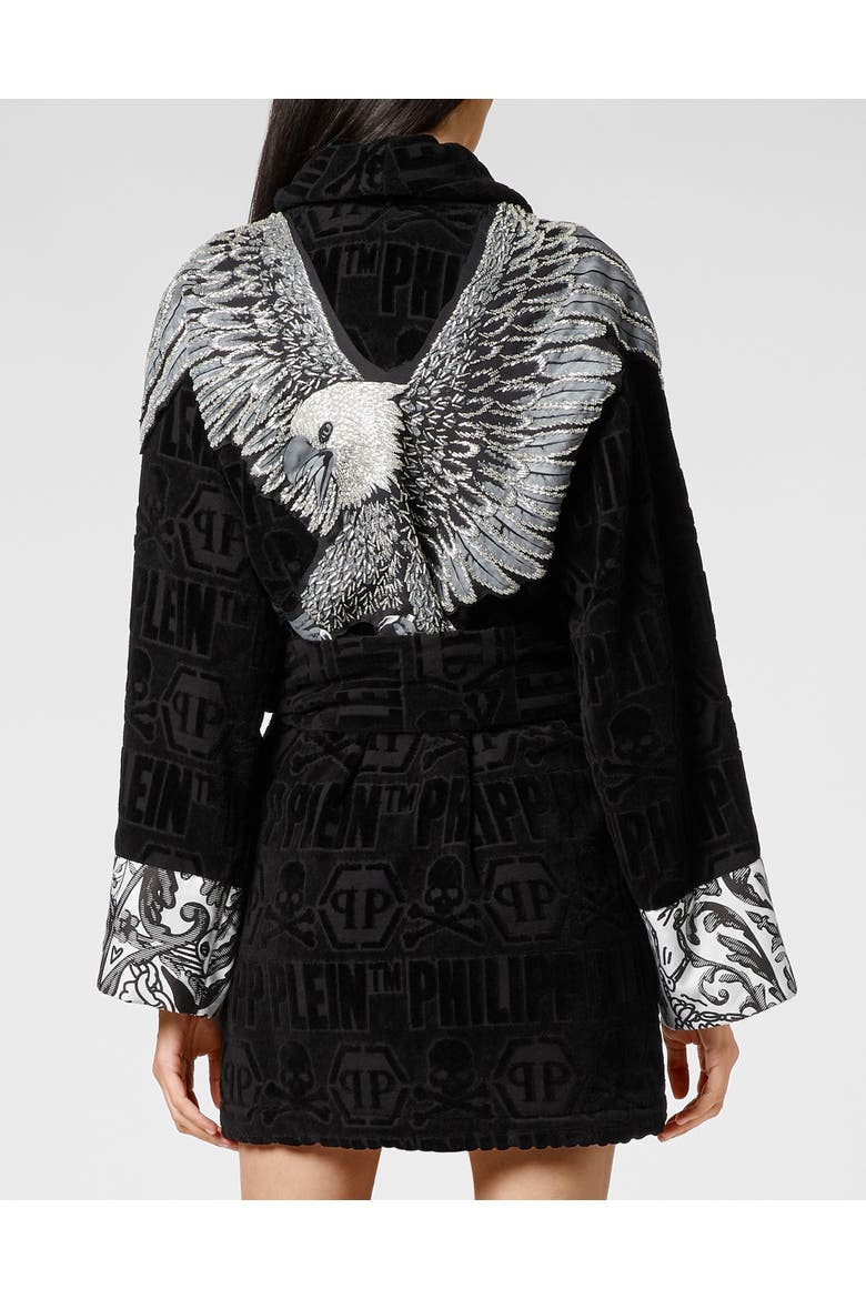 Bathrobe Eagle Women, Alternate, color, black