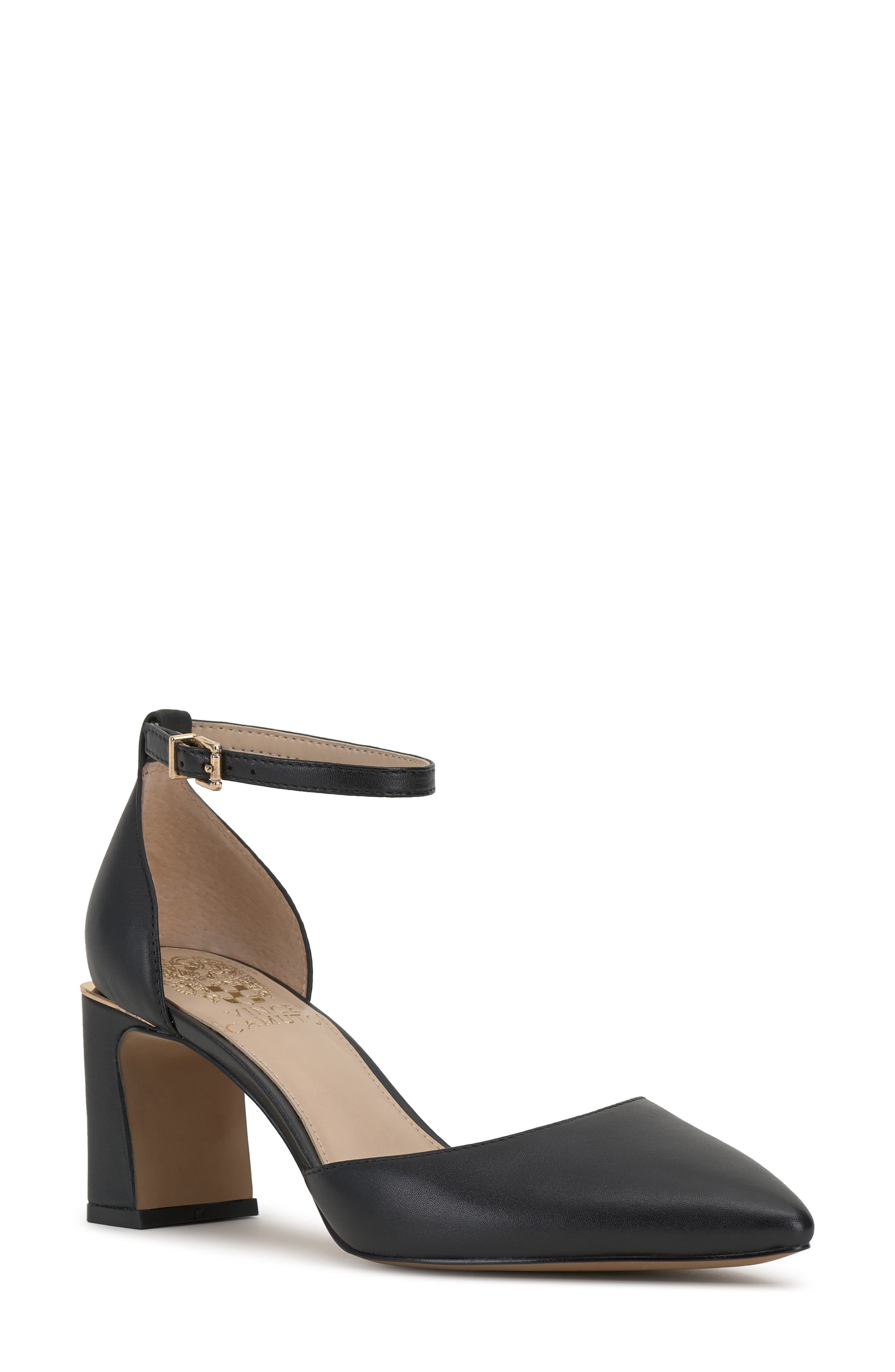 Vince Camuto Hendriy Ankle Strap Pointed Toe Pump, Main, color, 