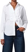 Citizens of Humanity Ruffle Relaxed Fit Cotton Button-Up Shirt