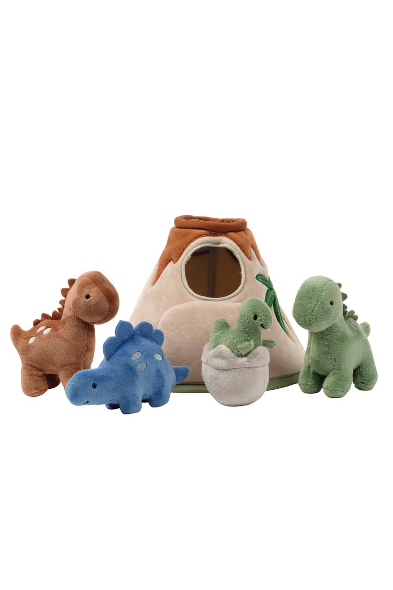 Dino-Might Plush Dinosaur Volcano Interactive Soft Toy Play Set, Alternate, color, Multicolor