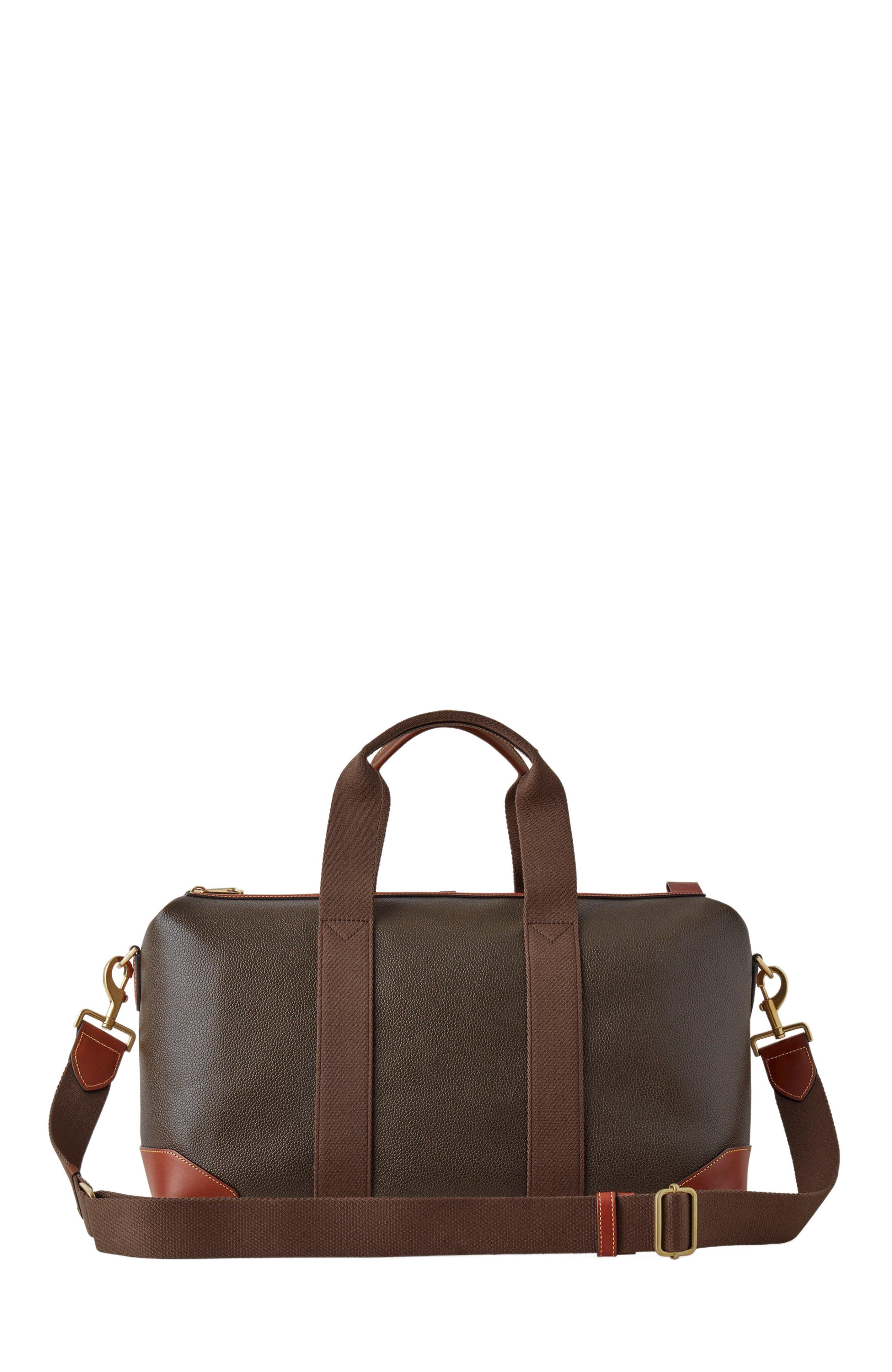 Heritage Day Clipper Eco Scotchgrain Duffle, Alternate, color, Mole-Cognac