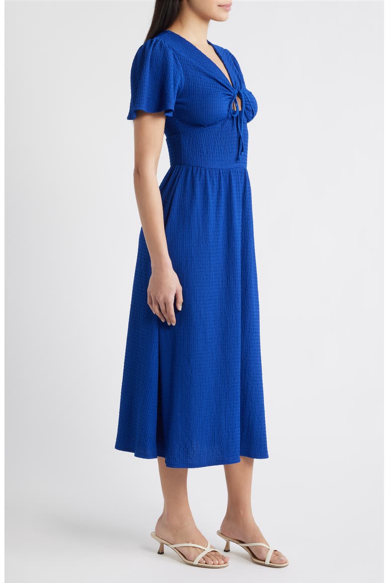 Keyhole Midi Dress, Alternate, color, ROYAL