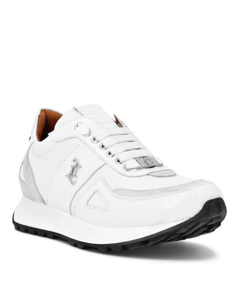 Croco Printed Nubuck &Amp; Suede Runner Men