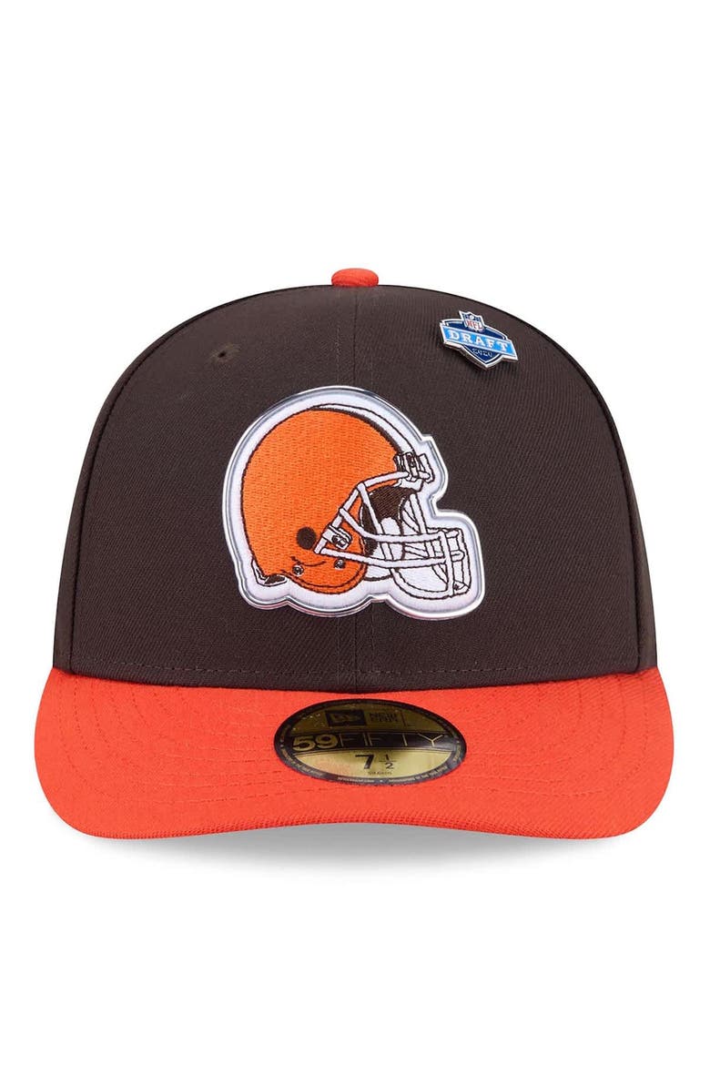 Men's New Era  Brown/Orange Cleveland Browns 2026 NFL Draft Pre-Curved 59FIFTY Fitted Hat, Alternate, color, Brown
