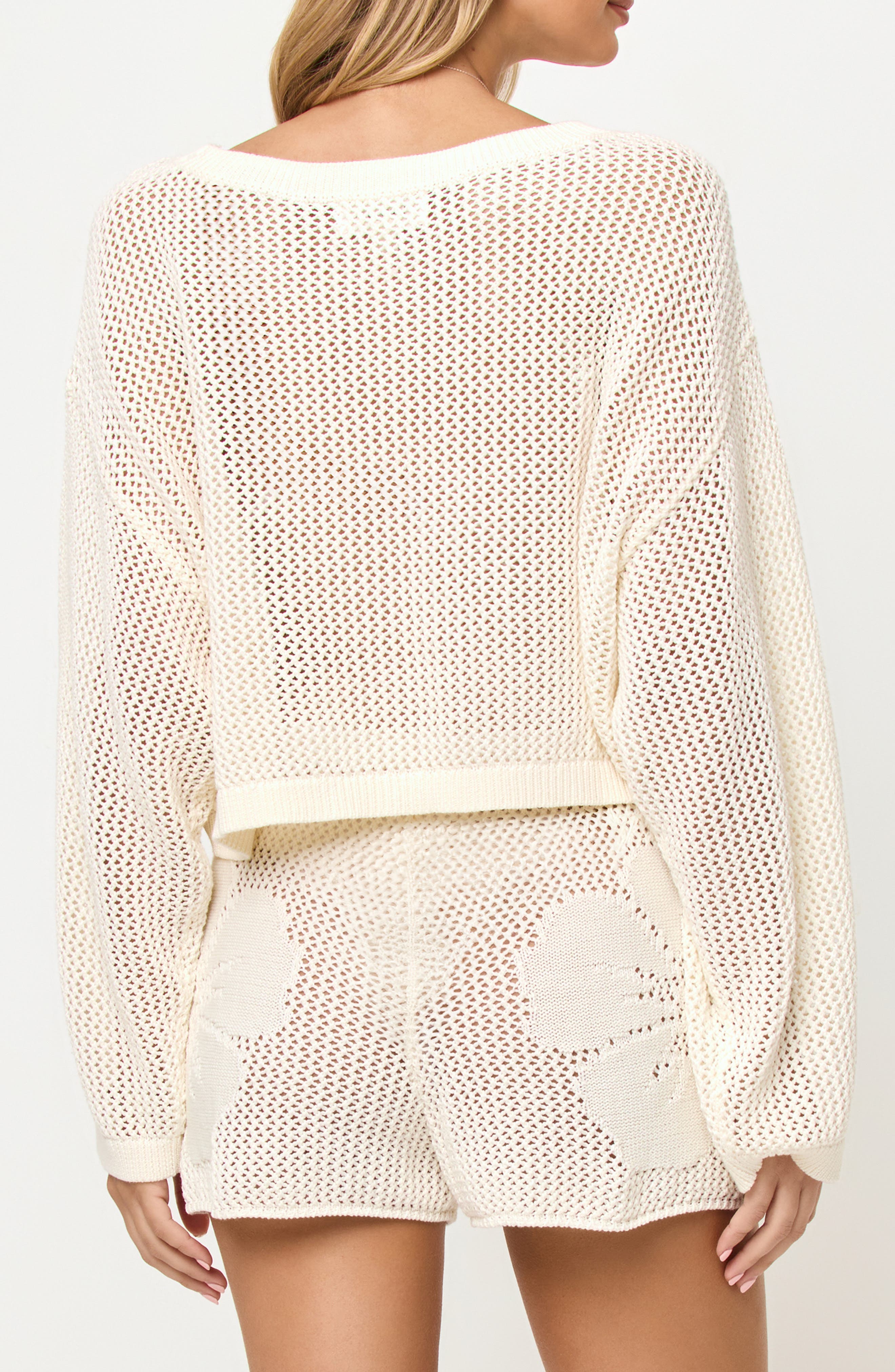 Island Time Open Stitch Cover-Up Sweater - image 2