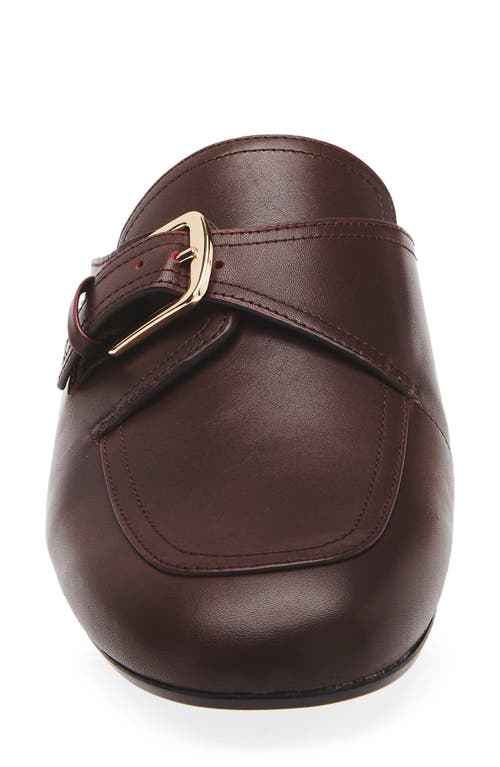 Vince Minetta Leather Buckle Mules In Brown