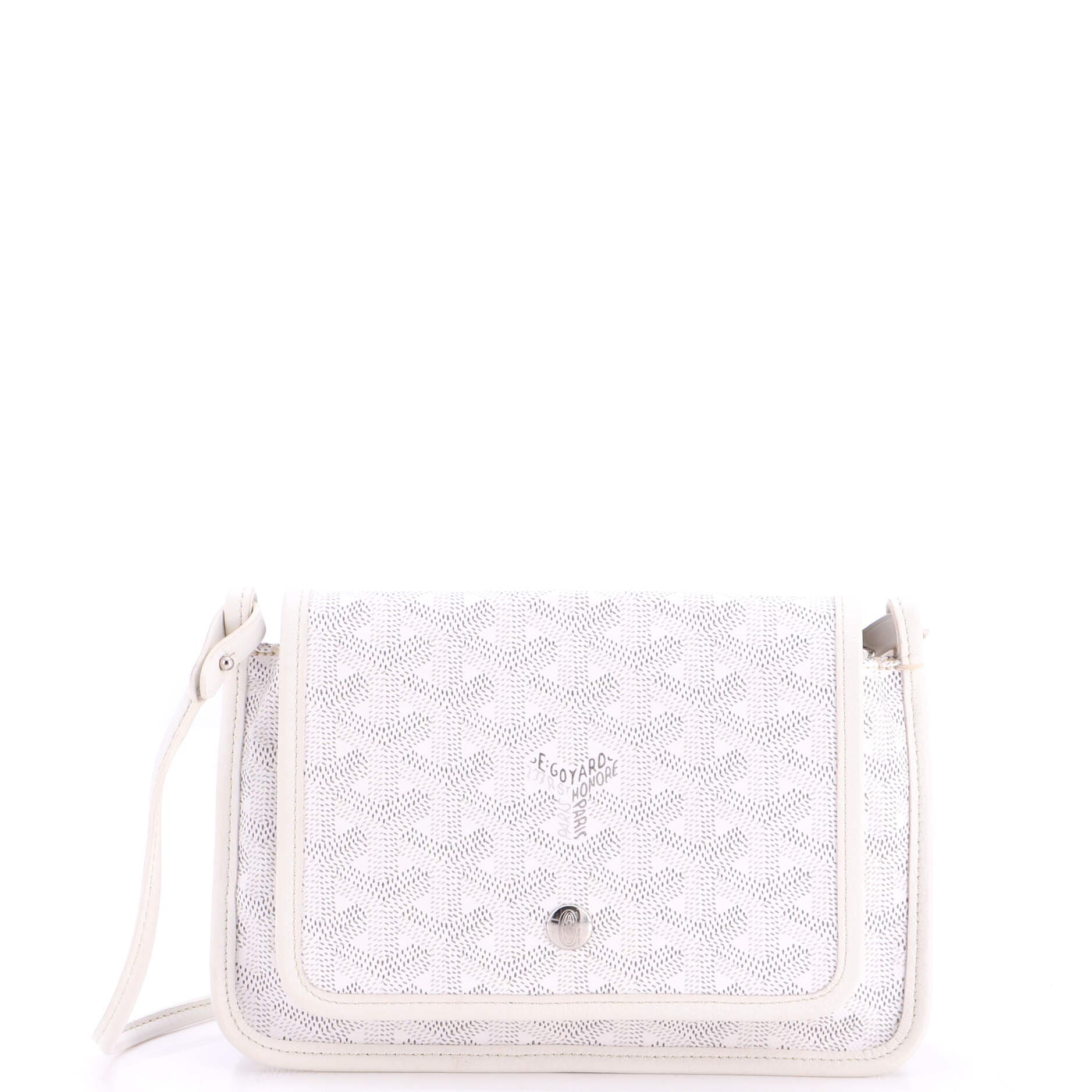 Plumet Clutch Wallet Coated Canvas, Main, color, White