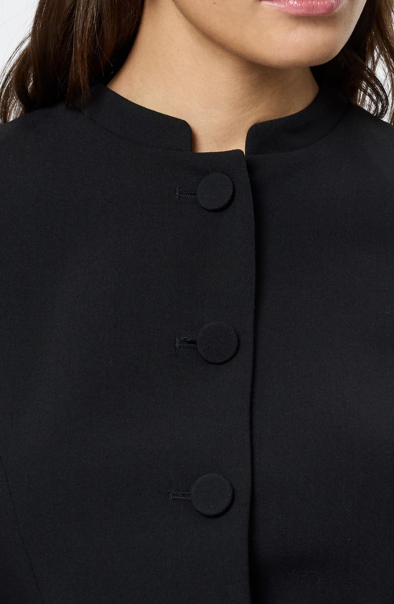 French Connection Azra Slim Fit Crop Twill Jacket, Alternate, color, Black