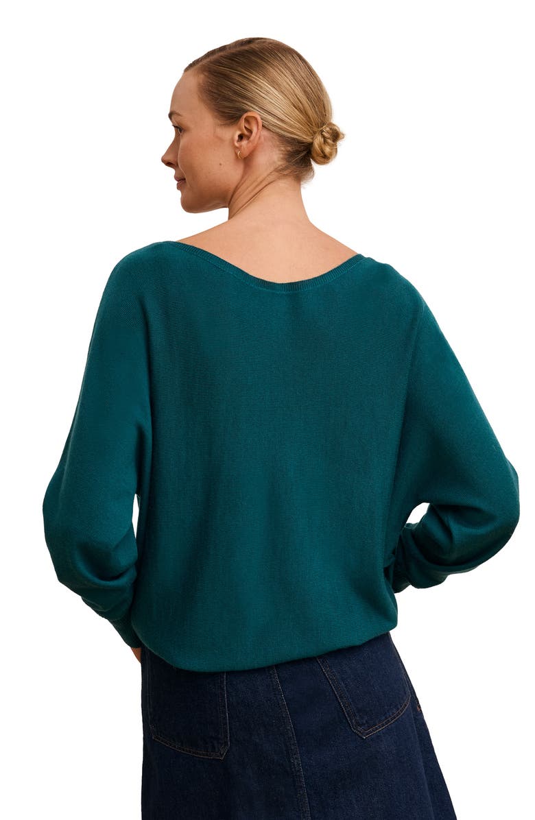 Celtic & Co. Fine Knit Merino Relaxed Sweater, Alternate, color, Teal