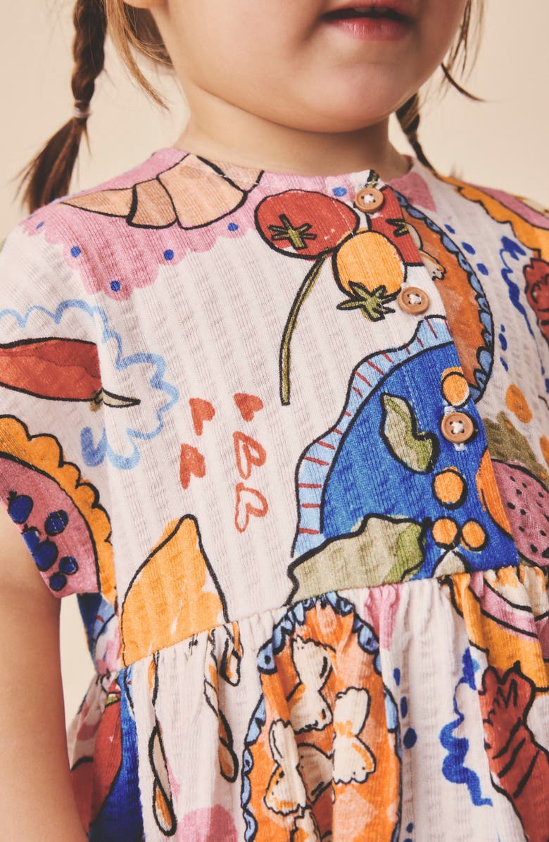 NEXT Kids' Amalfi Print Cotton Jersey Dress, Alternate, color, Multi