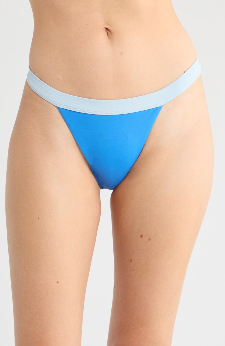 PacSun Contrast Band Bikini Bottoms, Main, color, Palace Blue