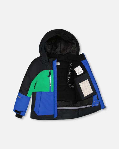 Deux Par Deux Boy Two-piece Teknik Snowsuit In Green