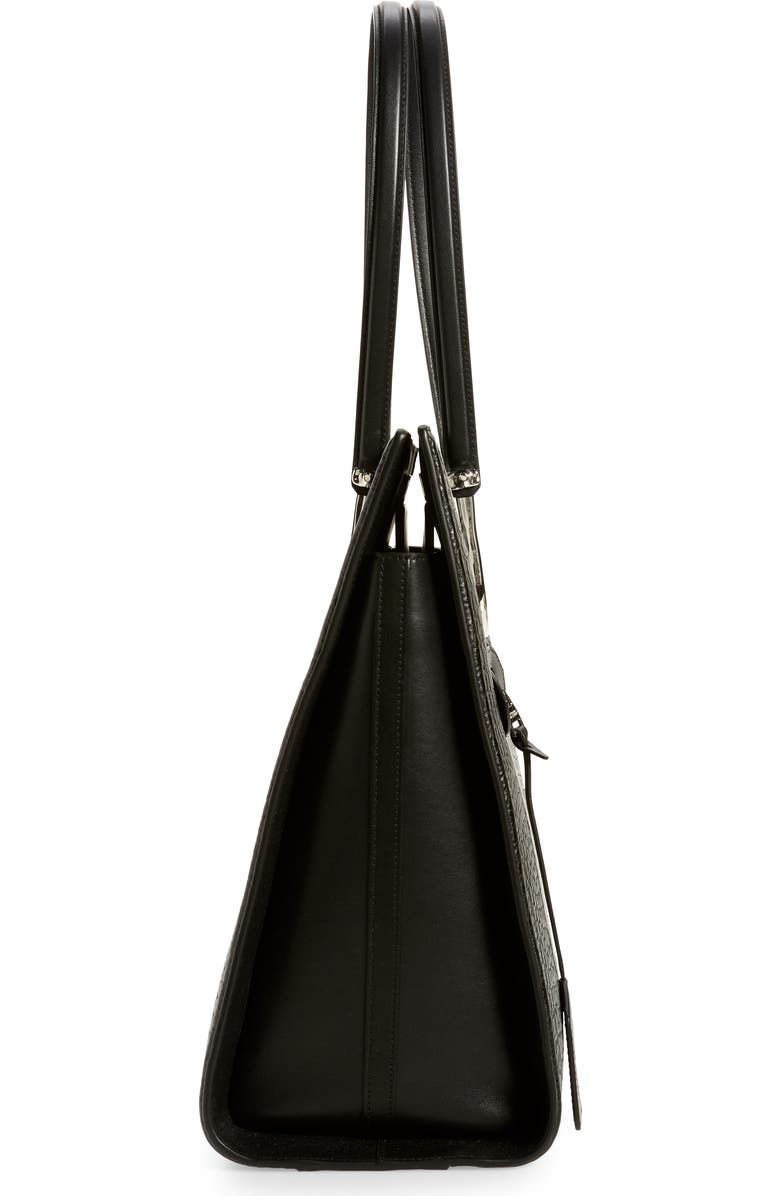 McQueen Alexander McQueen The Tall Story Croc Embossed Leather Tote, Alternate, color,