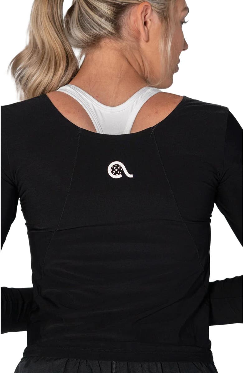 AVI Bounce-It Pickleball Long Sleeve, Alternate, color, Black Beauty