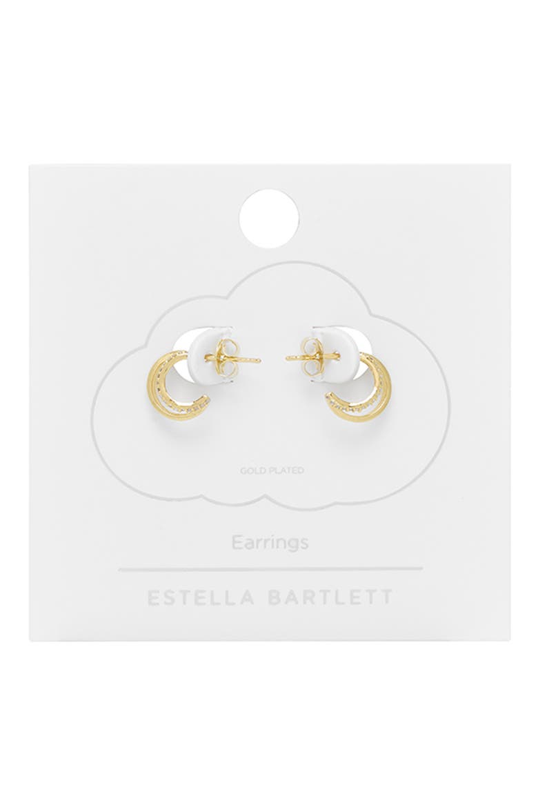 Double Illusion Hoop Earrings, Main, color, GOLD PLATED