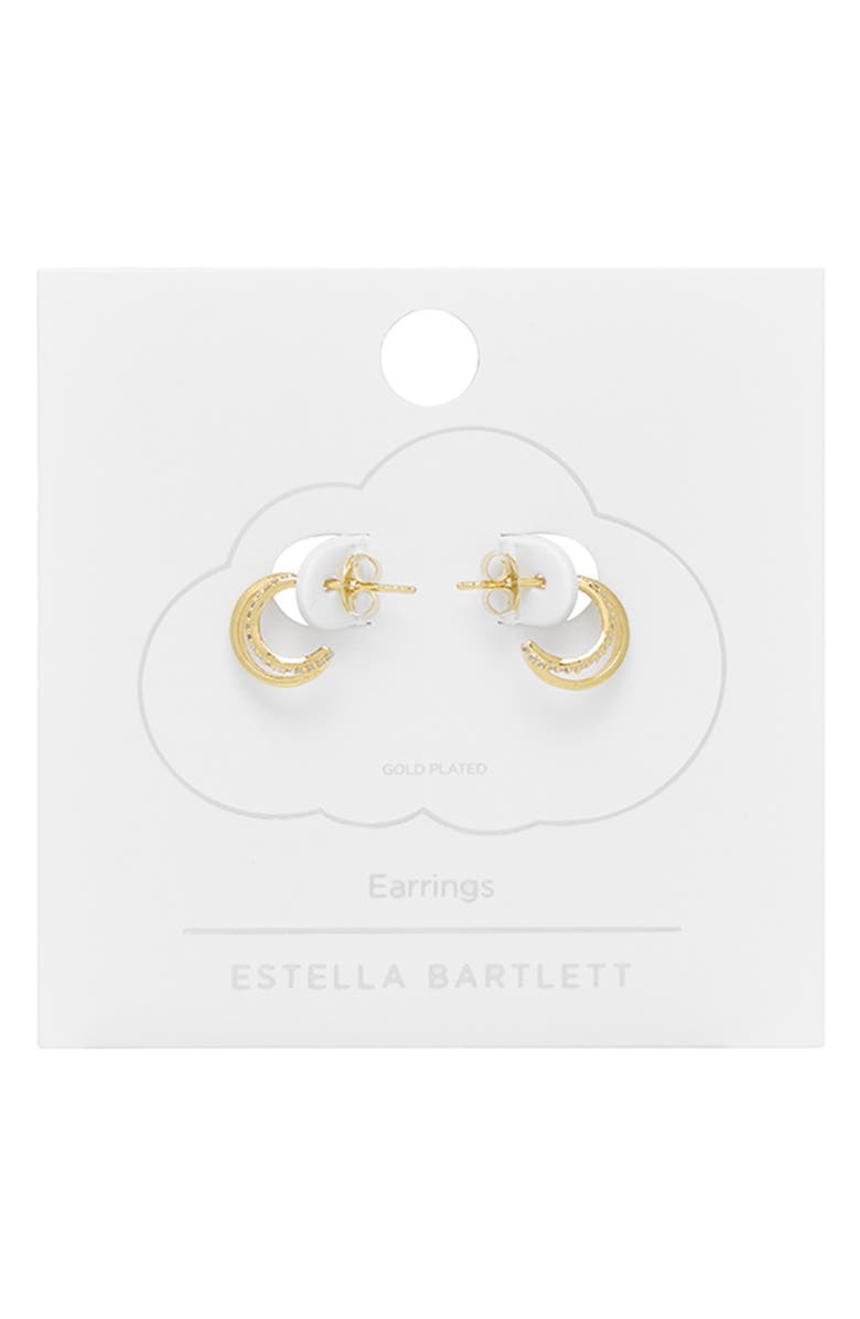 Estella Bartlett Double Illusion Hoop Earrings, Main, color, Gold Plated