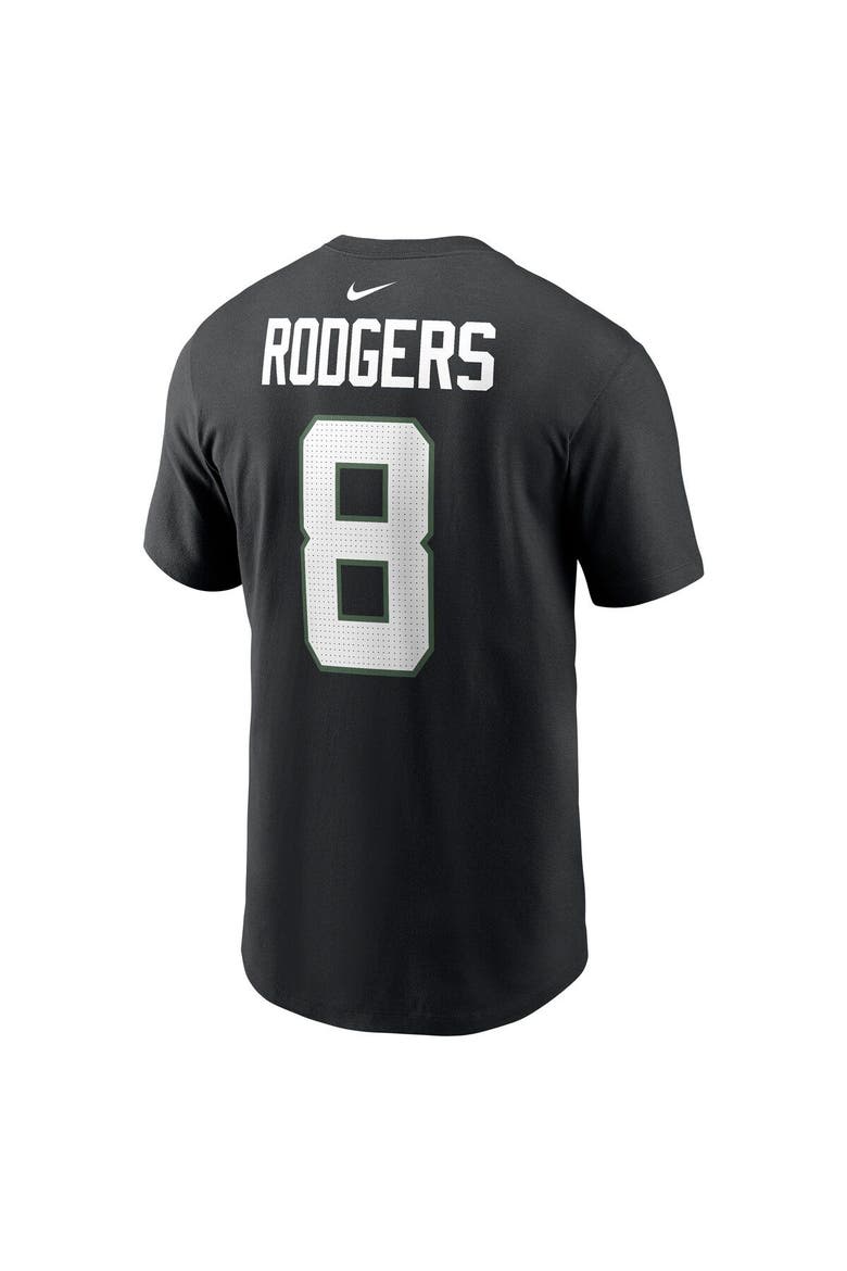 Men's Nike Aaron Rodgers Black New York Jets Player Name & Number T-Shirt, Alternate, color, Black