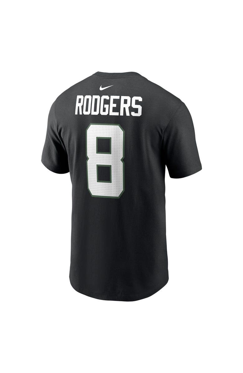Nike Men's Nike Aaron Rodgers Black New York Jets Player Name & Number T-Shirt, Alternate, color, 