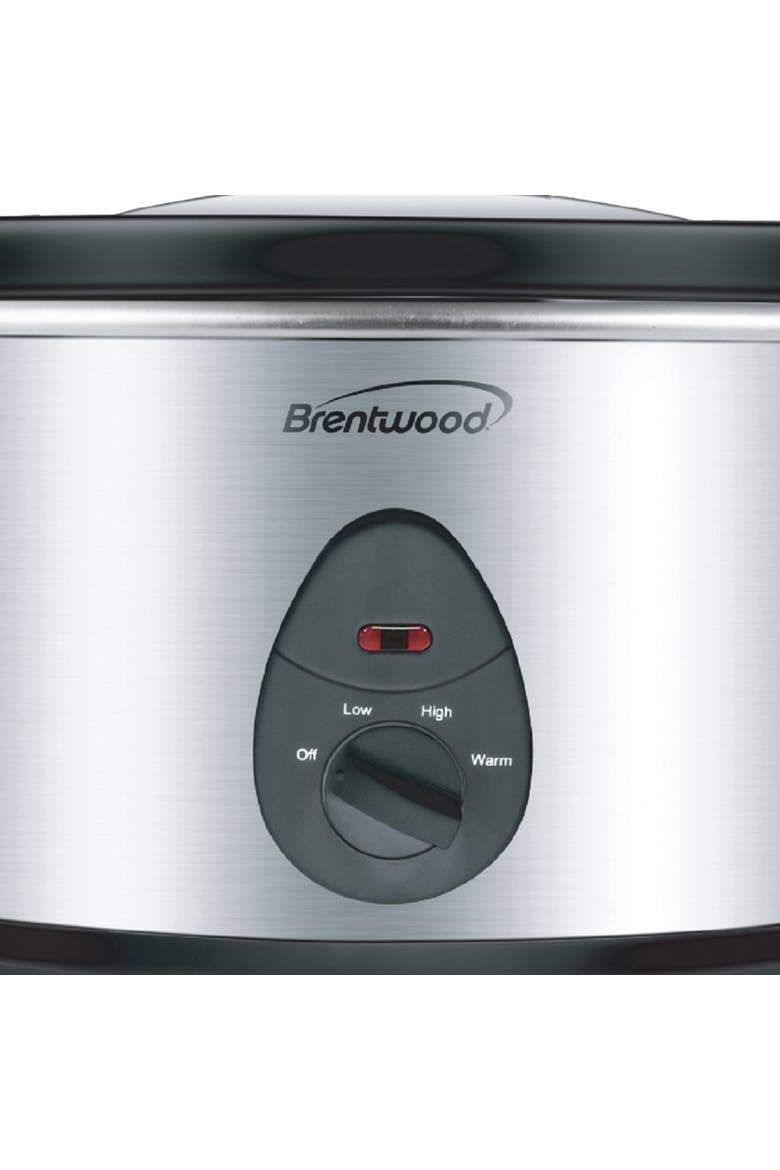 1.5 Quart Slow Cooker in Stainless Steel w/ 3 Settings, Alternate, color, Silver