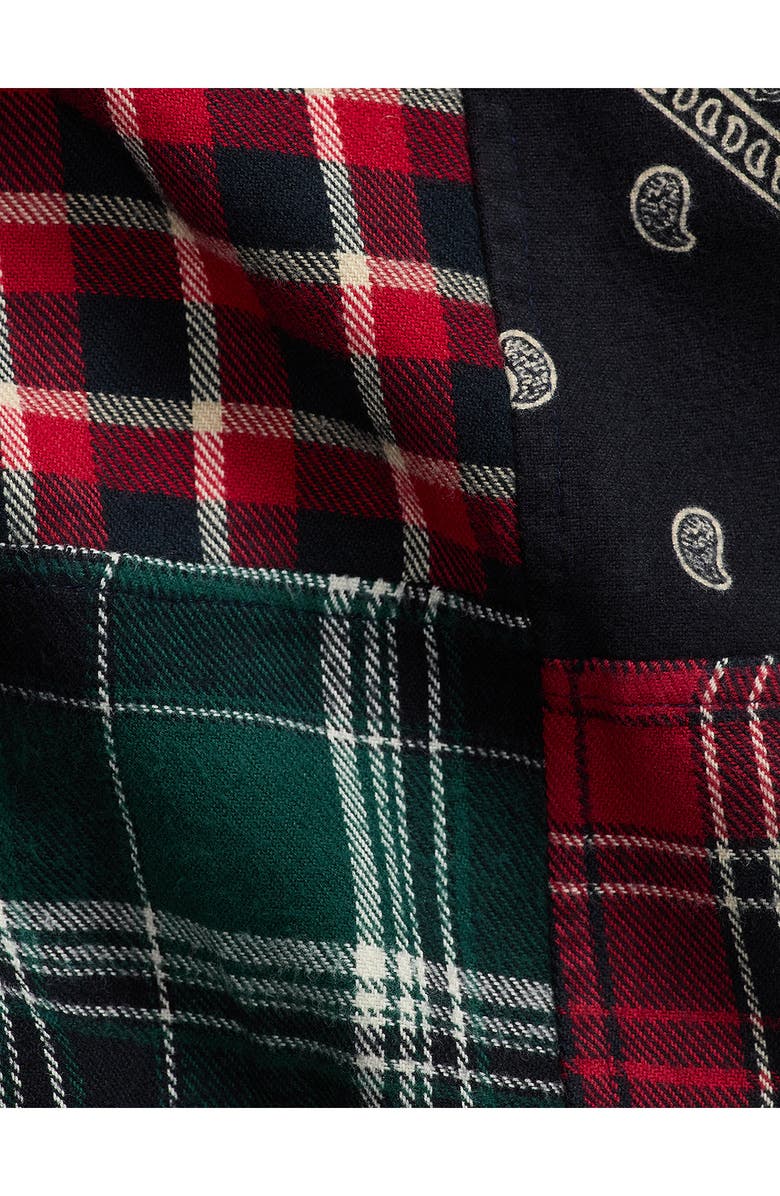Polo Ralph Lauren Classic Fit Plaid Patchwork Cotton Flannel Button-Up Shirt, Alternate, color, Northwest Patchwork