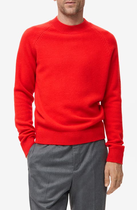 Raglan Sleeve Wool Sweater