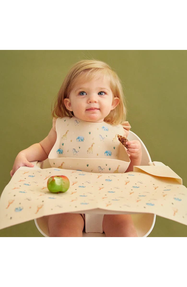 Austin Baby Co Silicone Mealtime Bundle and Lunch Bag, Alternate, color, Safari Warm Cream