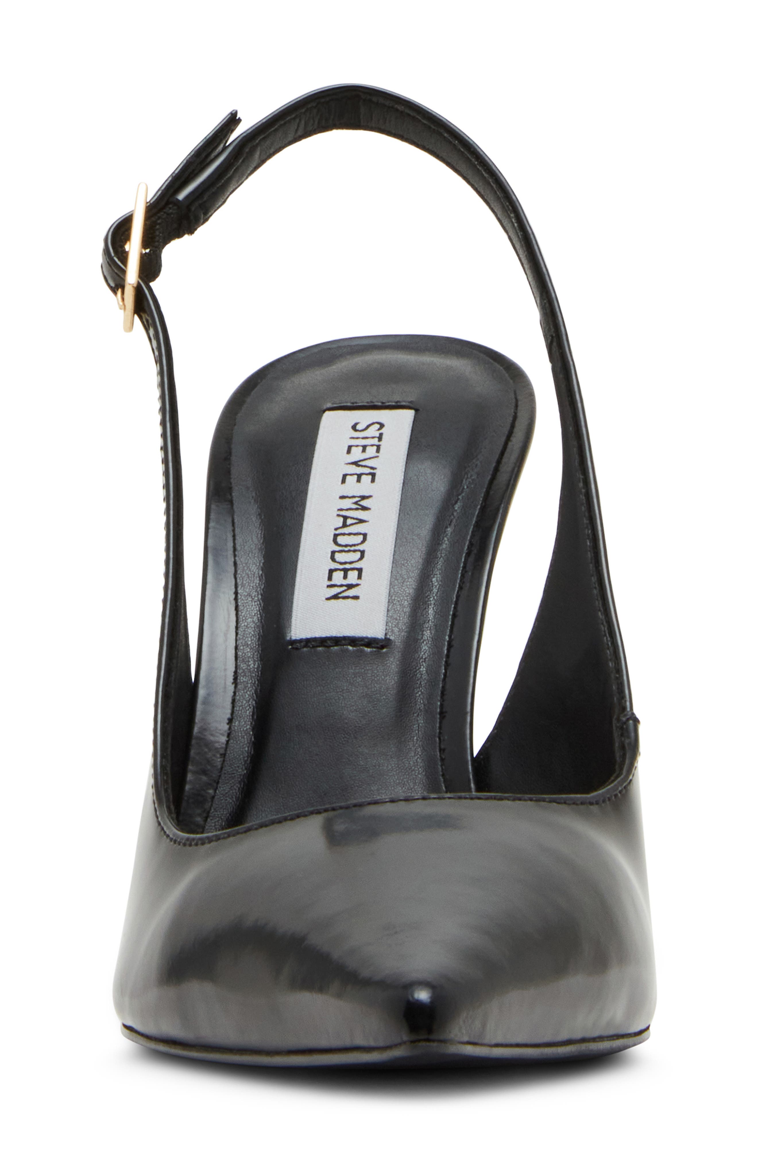 Steve Madden Blare Slingback Pointed Toe Pump, Alternate, color, Black Box