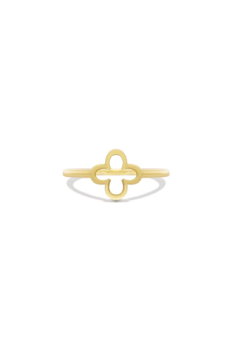 Gold Open Clover Ring, Main, color, Yellow Gold