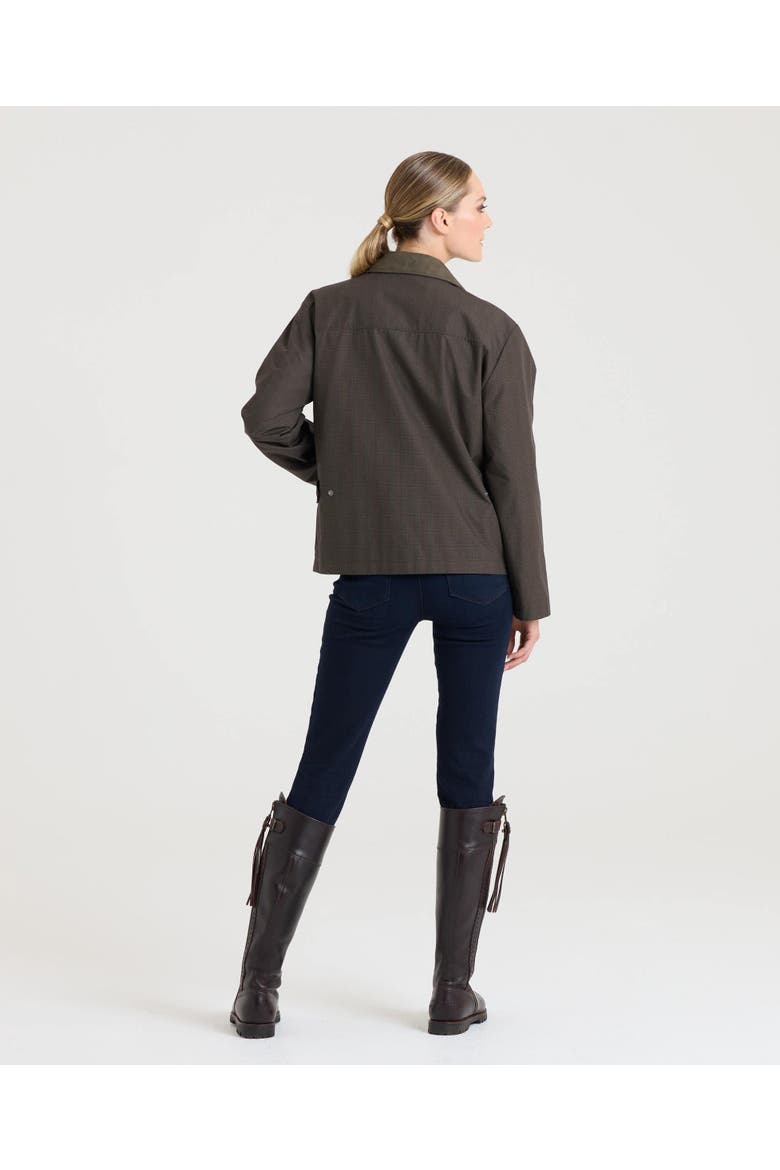 Callcott Water Resistant Cotton Jacket, Alternate, color, Charcoal Check