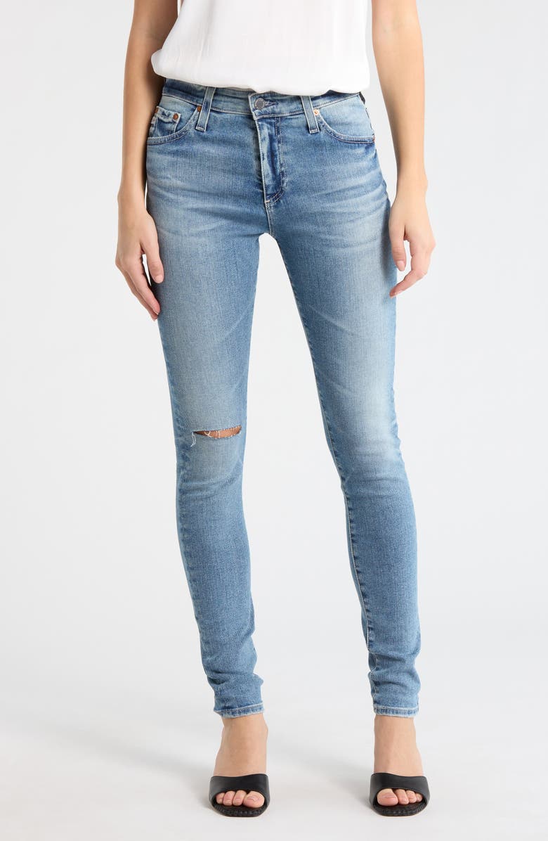AG The Farrah Mid Rise Skinny Jeans, Main, color, 23 Years Showbiz