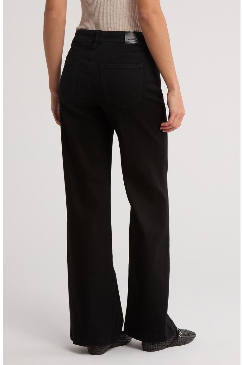Bella Wide Leg Jeans, Alternate, color, BLACK