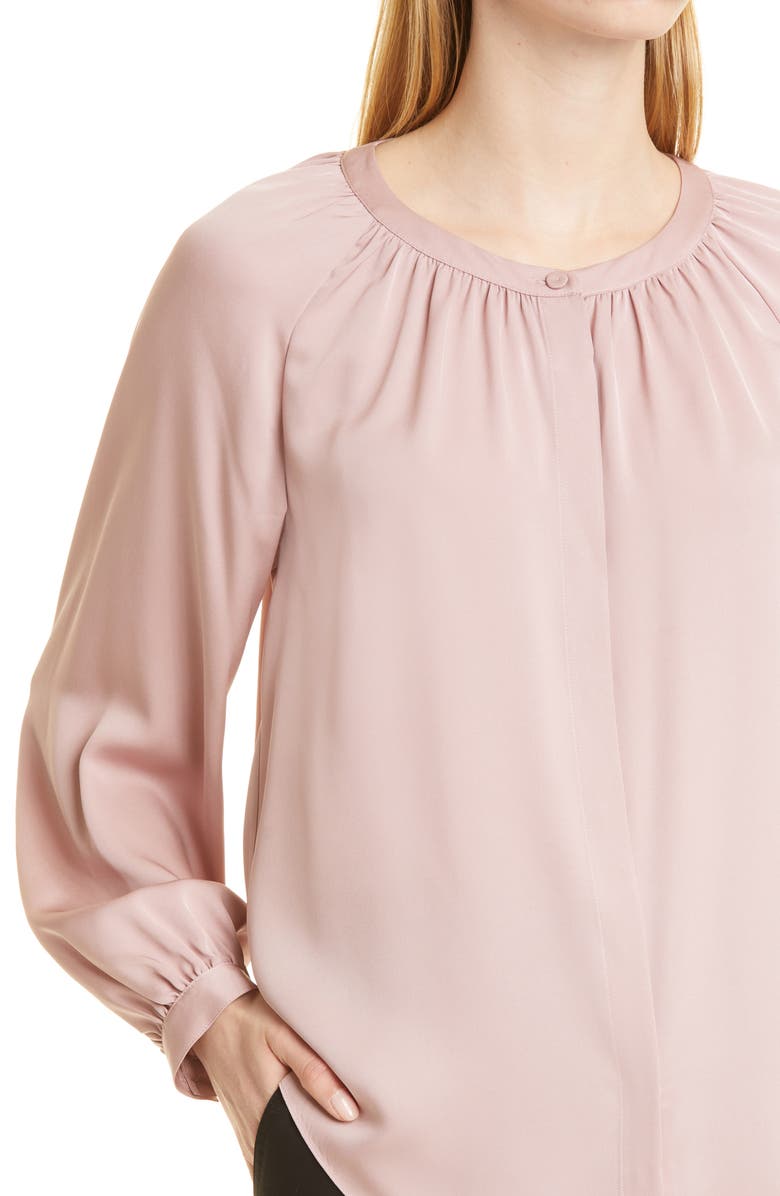 Theory Romantic Silk Blouse, Alternate, color, 