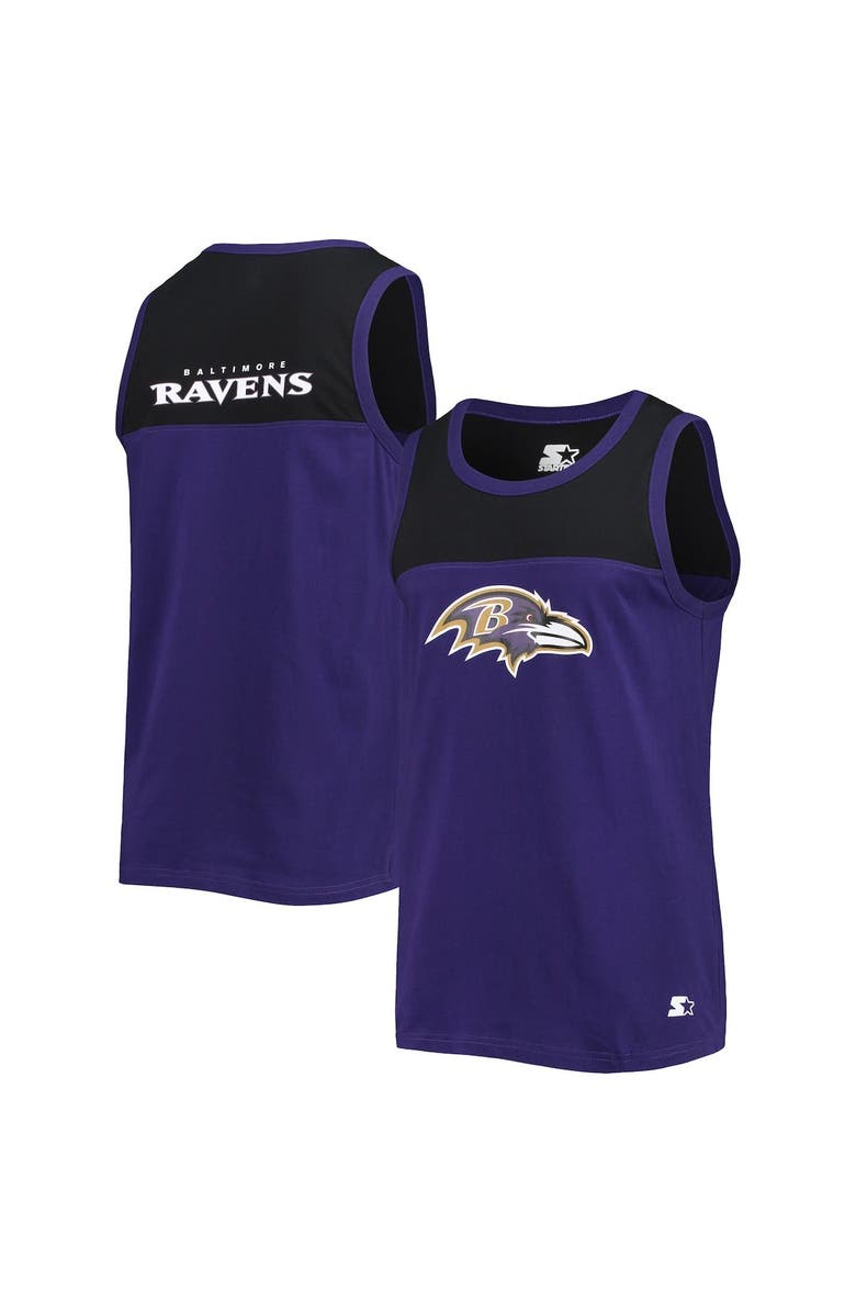 STARTER Men's Starter Purple/Black Baltimore Ravens Team Touchdown Fashion Tank Top, Alternate, color, 