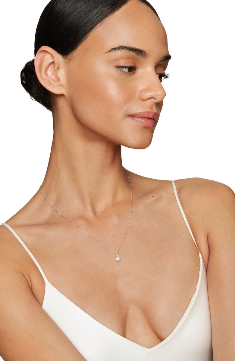 David Yurman Solari Pendant Necklace with Pearl & Diamonds in 18K Gold, Alternate, color,