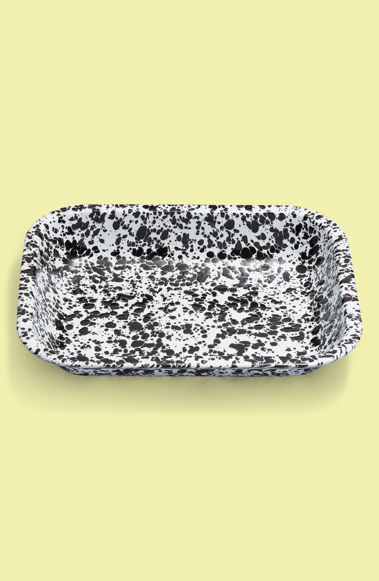 CROW CANYON Small 2 Quart Enamelware Open Roaster, Main, color,