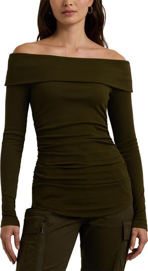 Lauren Light Rib Off Shoulder Rib Lauren Light Rib Off Shoulder Rib