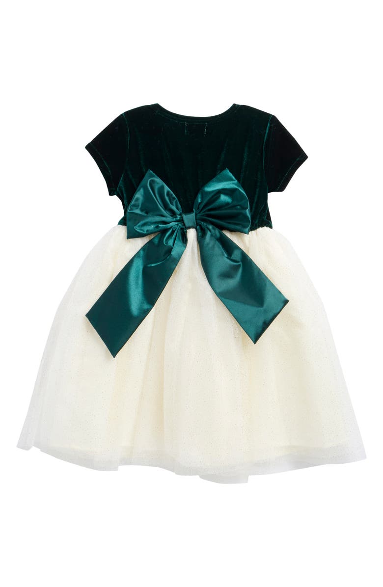 BLUEBERRY Kids' Mixed Media Party Dress, Alternate, color, Hunter Green