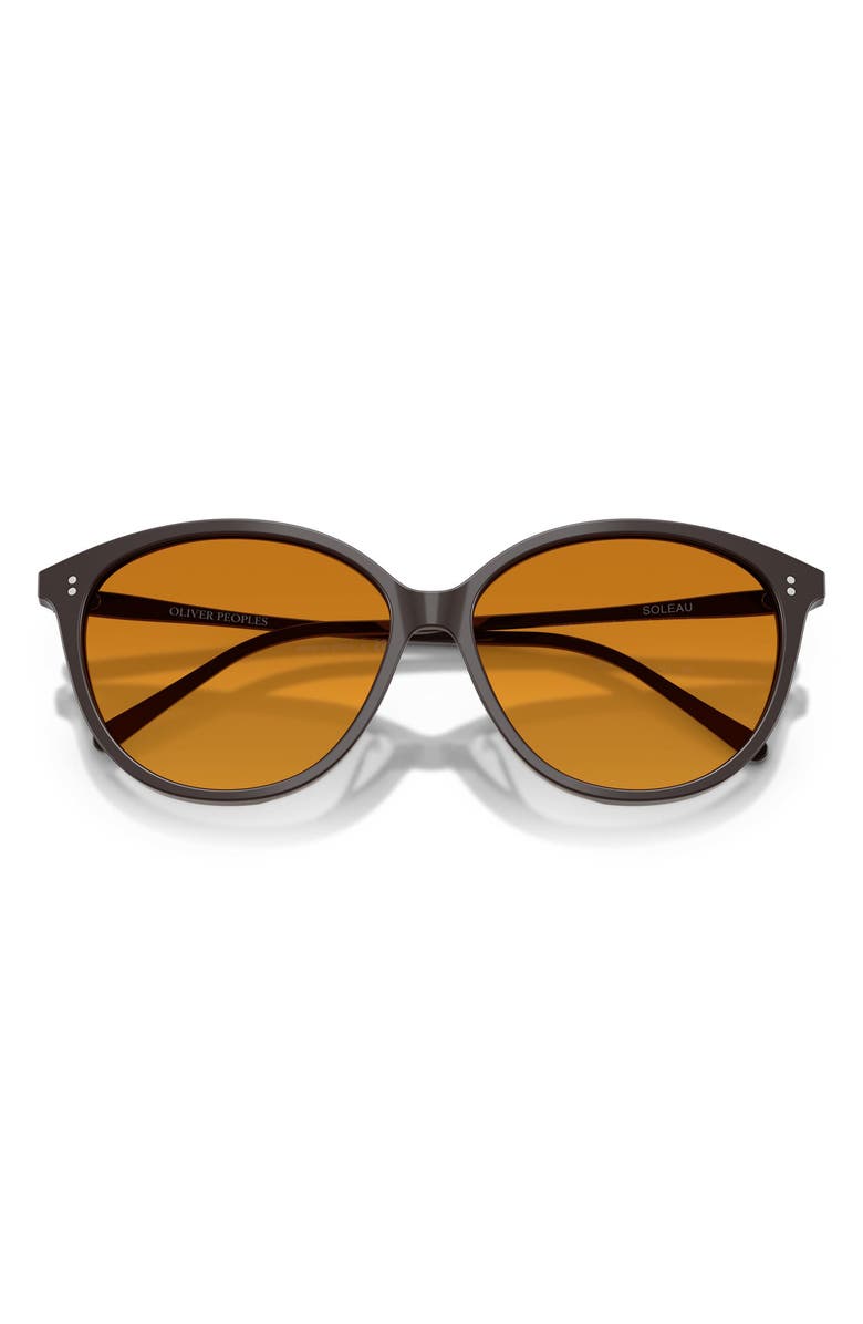 Oliver Peoples Soleau 60mm Butterfly Sunglasses, Alternate, color, Kuri Brown / Cognac Gradient