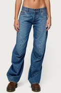 EDIKTED Maiah Low Rise Barrel Jeans