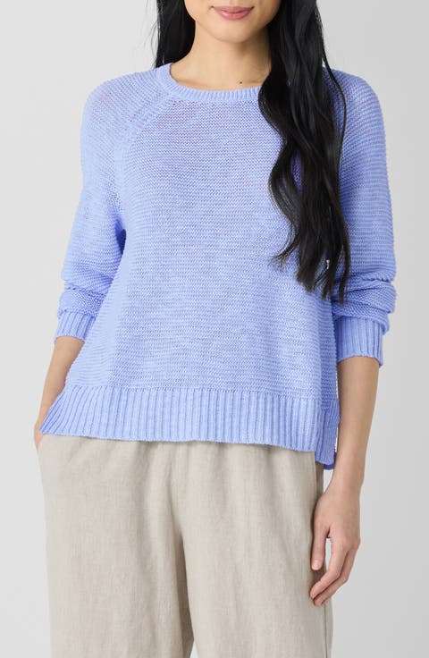 Raglan Sleeve Organic Linen & Organic Cotton Sweater