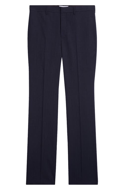 Givenchy Classic Fit Pinstripe Flat Front Wool Suit Pants In Blue